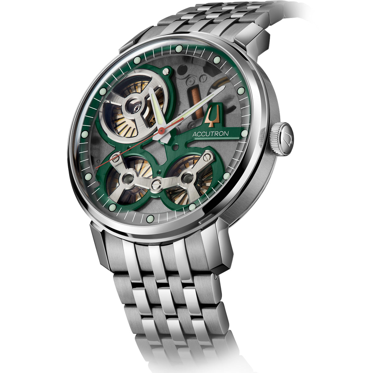 Accutron Spaceview Smoke Grey Dial Stainless Steel Electrostatic Watch