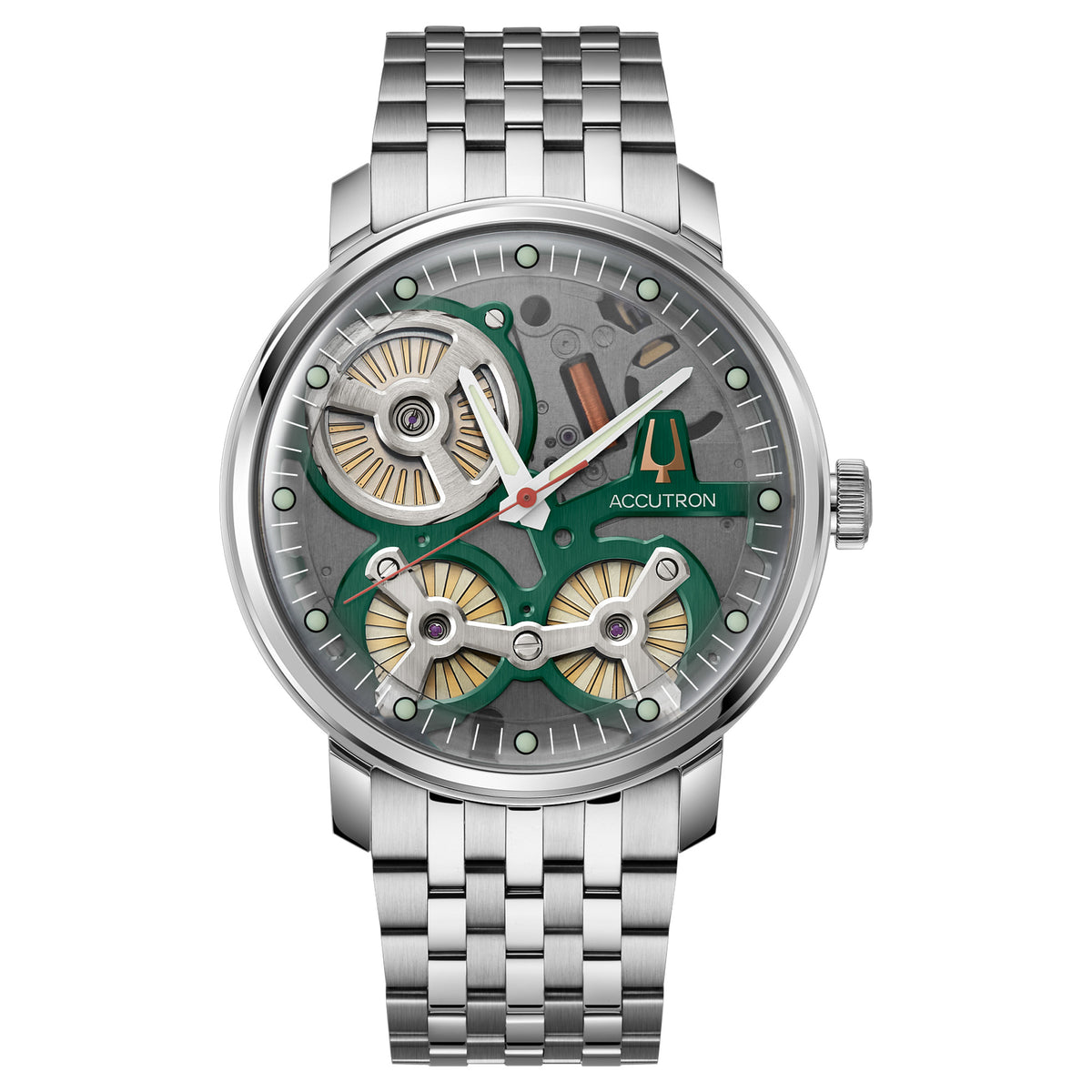 Accutron Spaceview Smoke Grey Dial Stainless Steel Electrostatic Watch