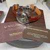 Accutron Spaceview 2020 La Palina Edition Brown Watch 2ES6A007 with Cigar Humidor Set