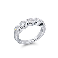 JB Star Platinum Bezel Set Cushion Diamond Ring - NAGI