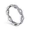 Gabriel & Co. 14K White Gold Eternity Wedding Band