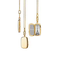 Slim Britt 18K Gold Locket Necklace - NAGI