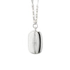 "Points North" Locket Necklace with Pave White Sapphires