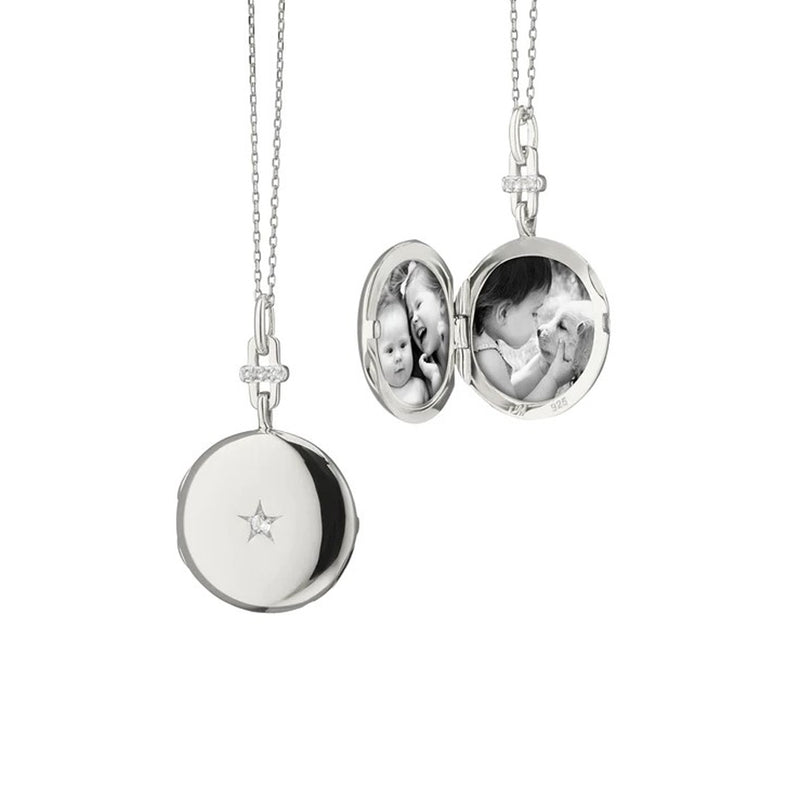 Twinkle Star Sapphire Locket Necklace - NAGI