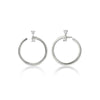 Monica Rich Kosann Sterling Silver Large "Galaxy Wrap Hoop" Earrings with White Sapphires