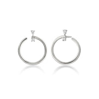 Galaxy Wrap Hoop Earrings with White Sapphires, Large - NAGI