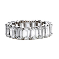 Platinum Emerald Cut Diamond Eternity Band