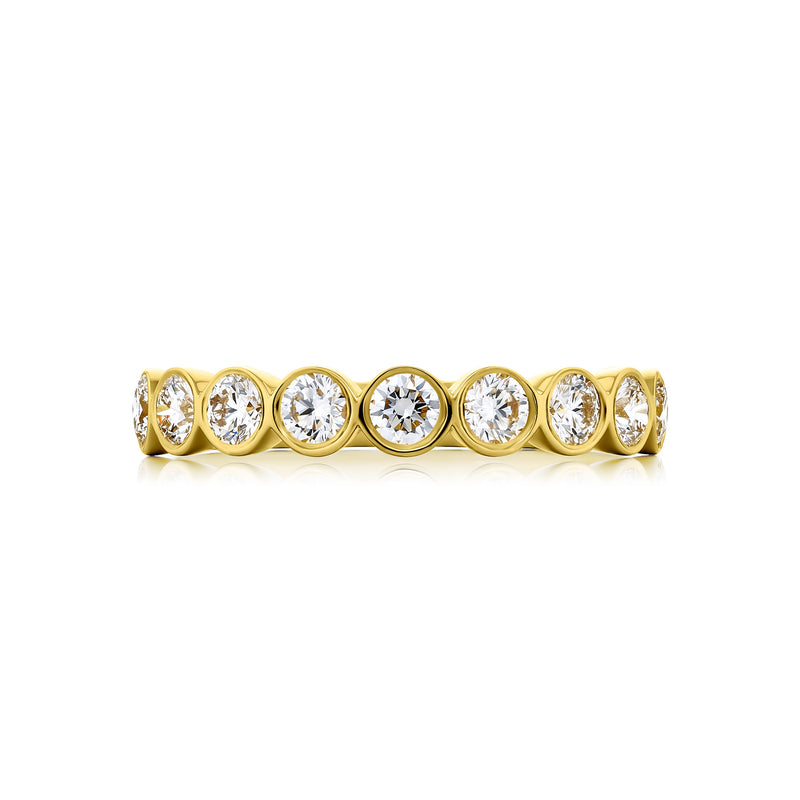 JB Star 18K Yellow Gold Bezel Set Diamond Band - NAGI