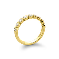 JB Star 18K Yellow Gold Bezel Set Diamond Band - NAGI