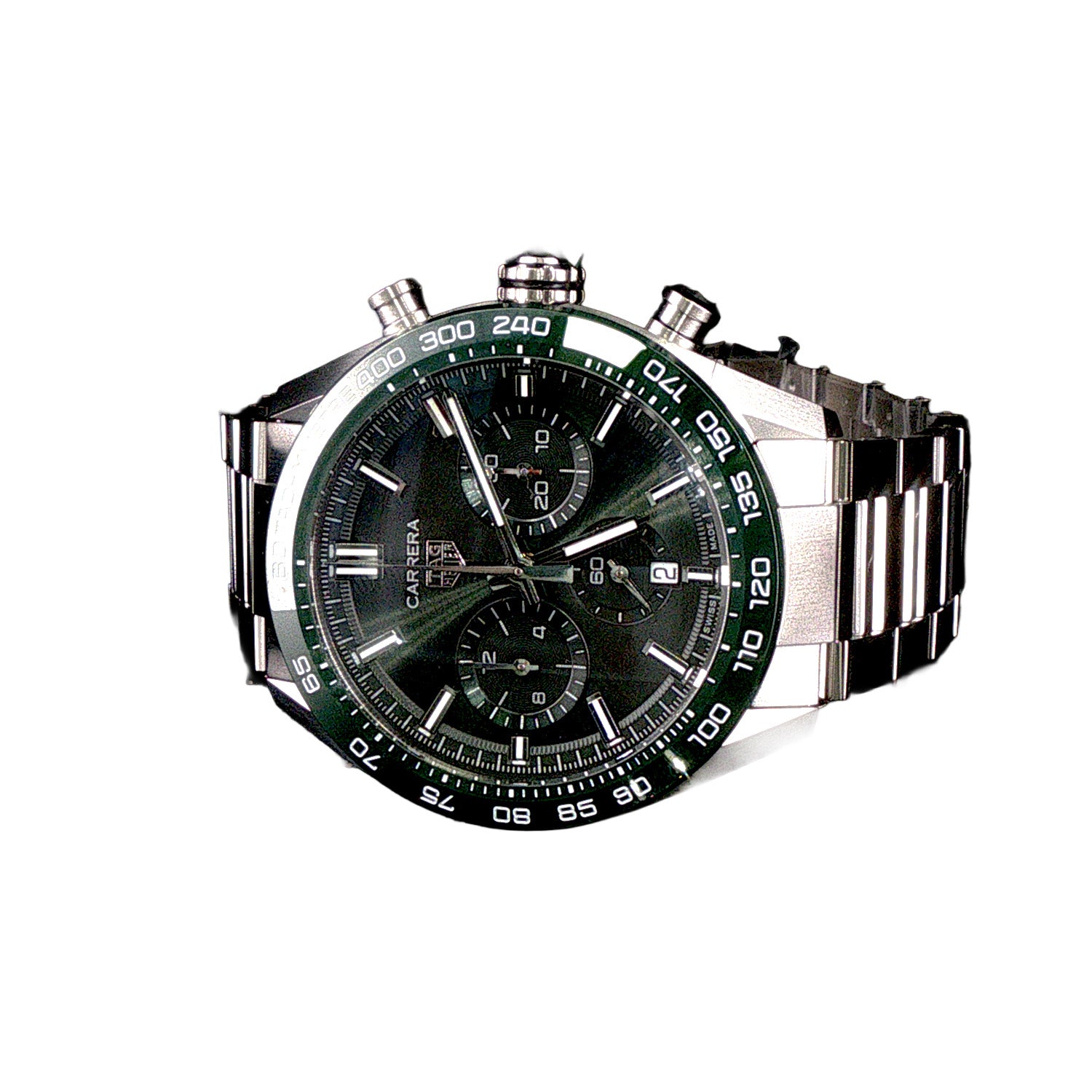 TAG Heuer Carrera Chronograph 44MM Automatic Green Dial Watch - NAGI