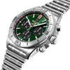 Pre-owned Breitling Chronomat Green Steel Chronograph B01 42 AB0134101L1A1