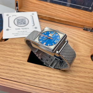 Shinola 40MM Mackinac Bermuda Blue Yacht Timer Square Watch Limited Edition S0120267029
