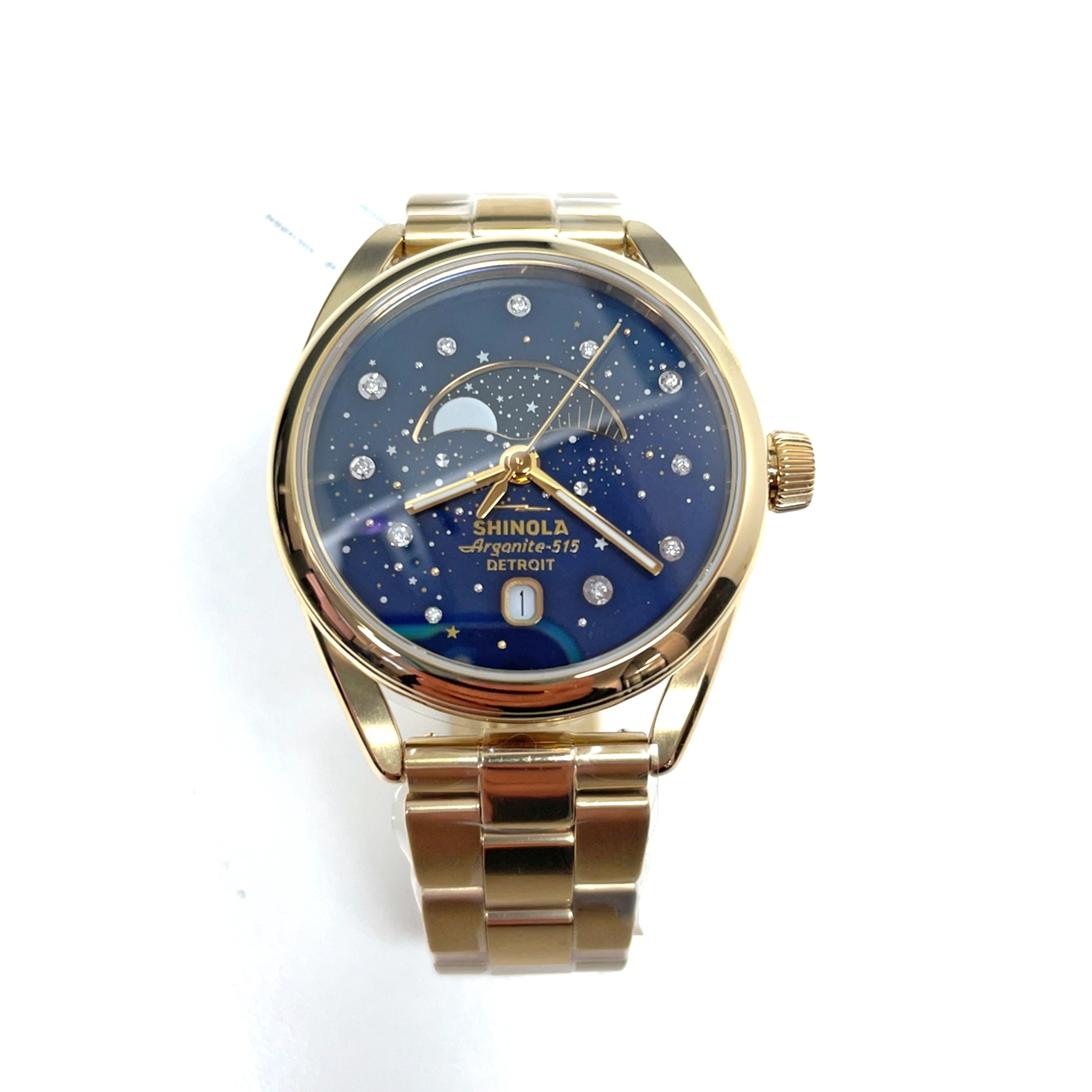 Shinola 38MM Derby Celestial Limited Edition Midnight Blue Dial Watch