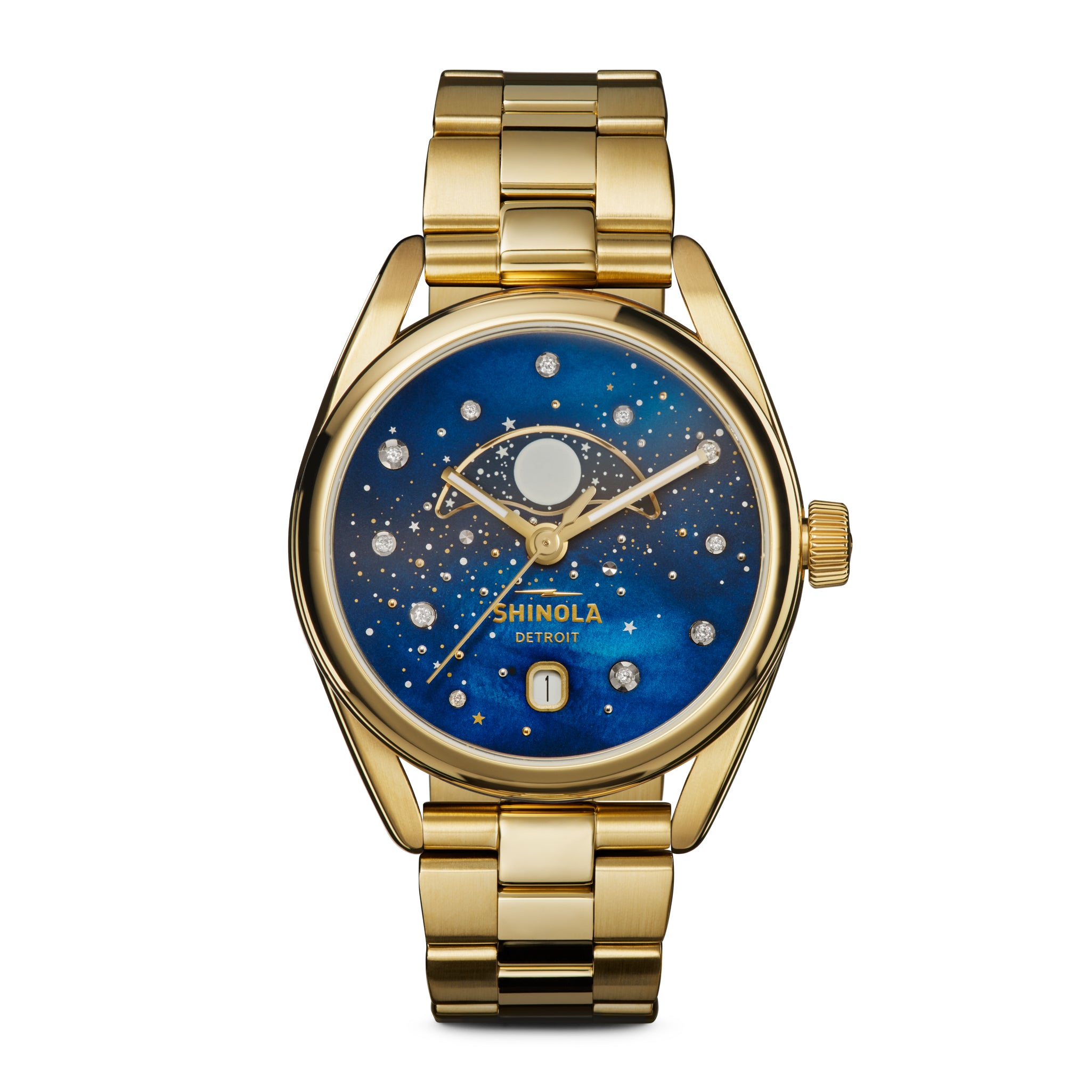 Shinola 38MM Derby Celestial Limited Edition Midnight Blue Dial Watch