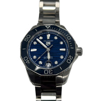TAG Heuer Aquaracer Professional 300 Date 36MM Blue Diamond Dial Watch