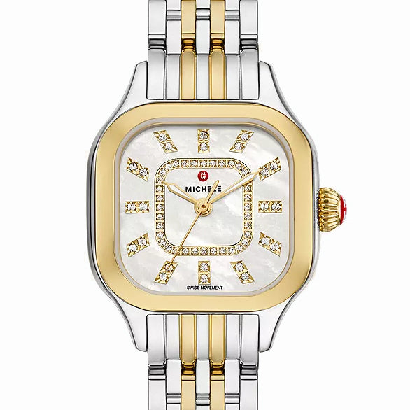 Michele Meggie Two-Tone 18K Gold-Plated Diamond Dial Watch MWW33B000009