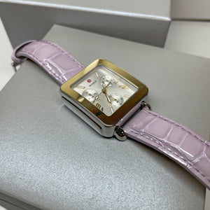 Michele Deco Sport Two-Tone Lavender Leather Watch MWW06K000064