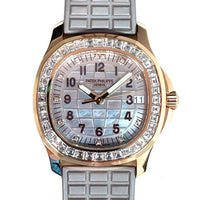 Unworn Patek Philippe Aquanaut Rose Gold Diamond Watch 5072R-001