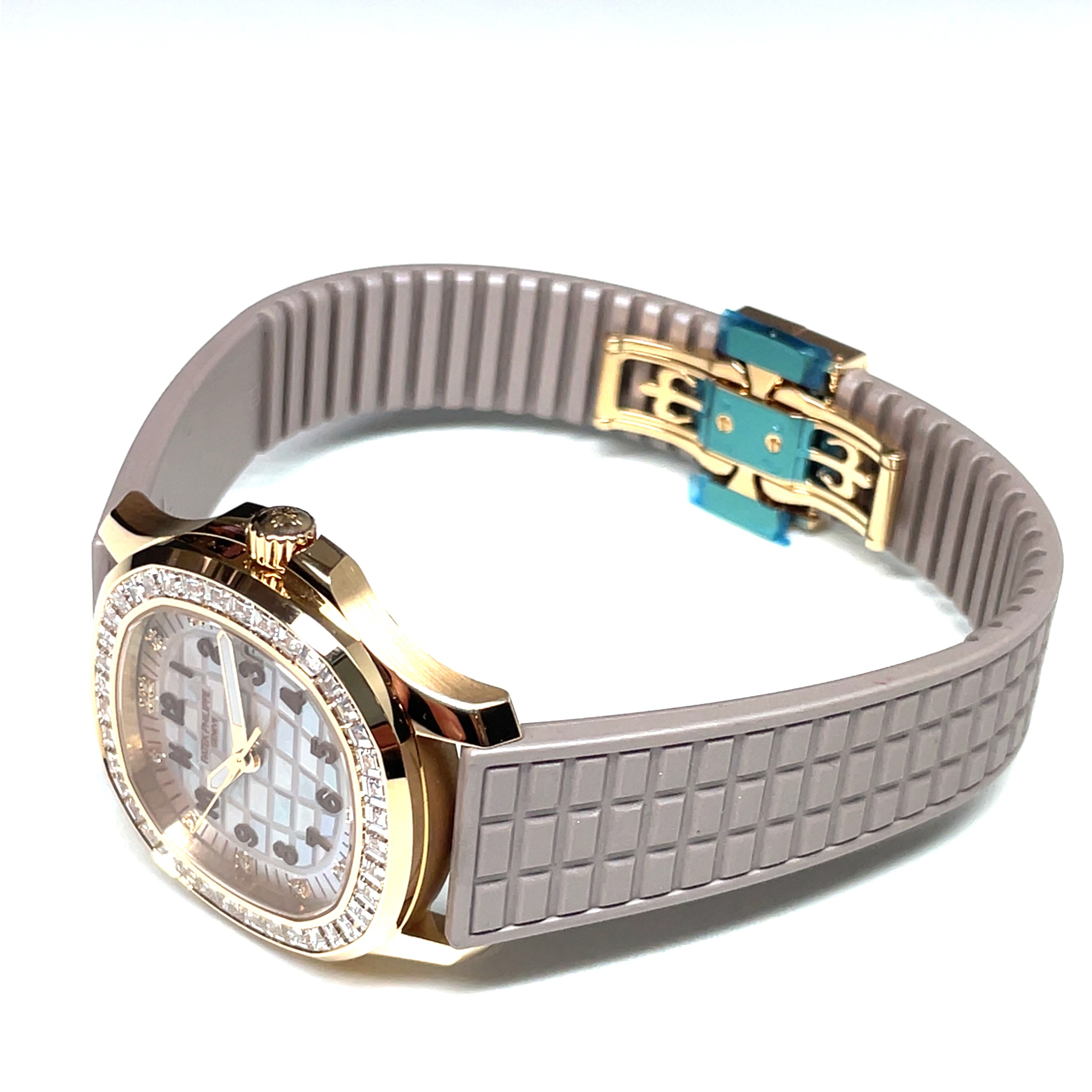 Unworn Patek Philippe Aquanaut Rose Gold Diamond Watch 5072R-001