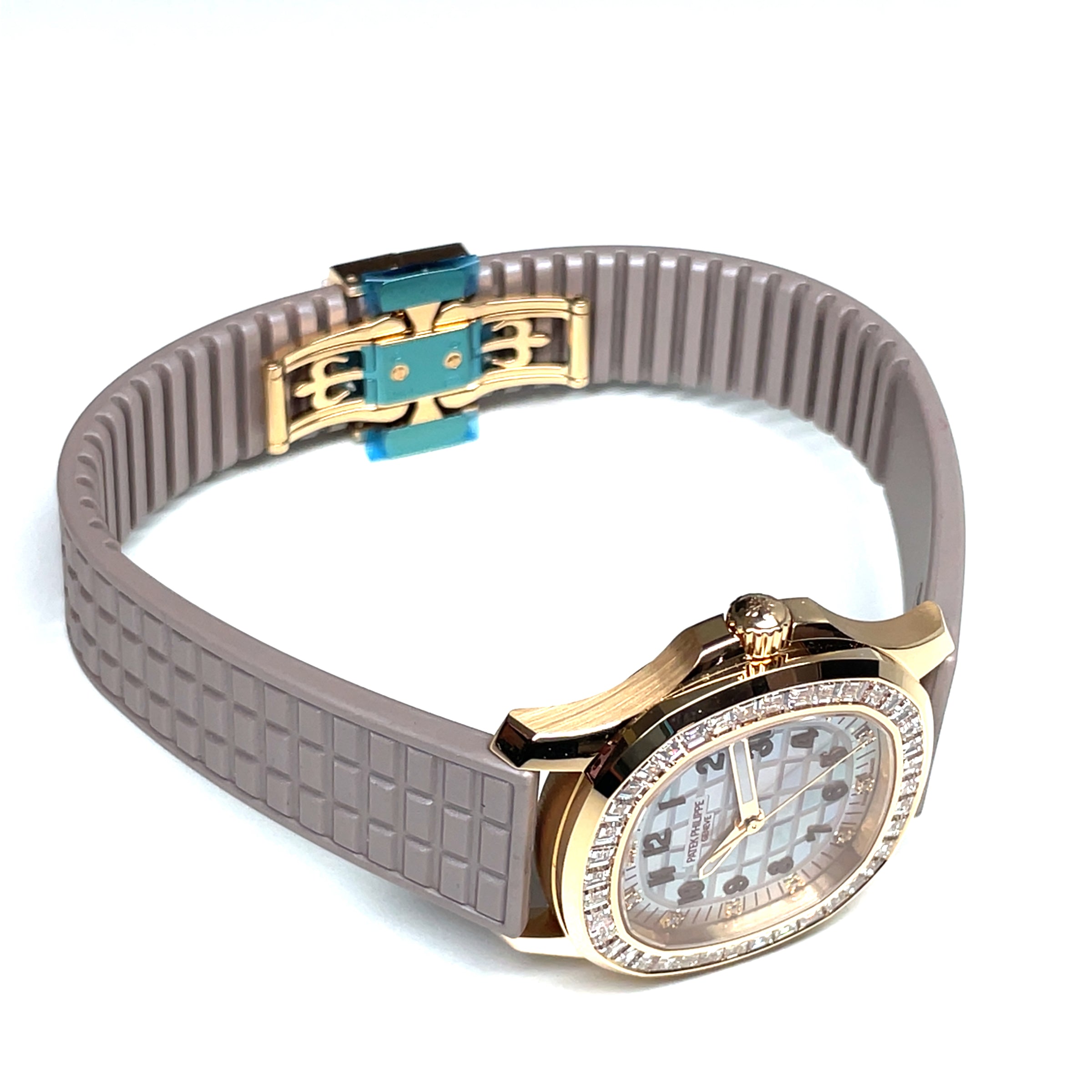 Unworn Patek Philippe Aquanaut Rose Gold Diamond Watch 5072R-001