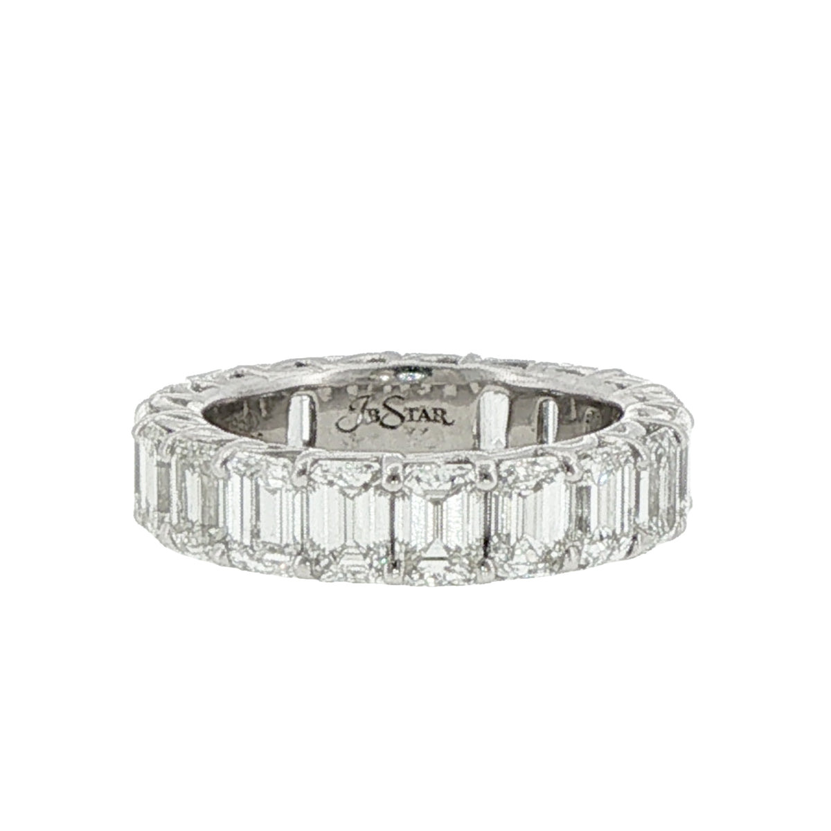 Platinum Eternity Emerald Cut Diamond Band - NAGI