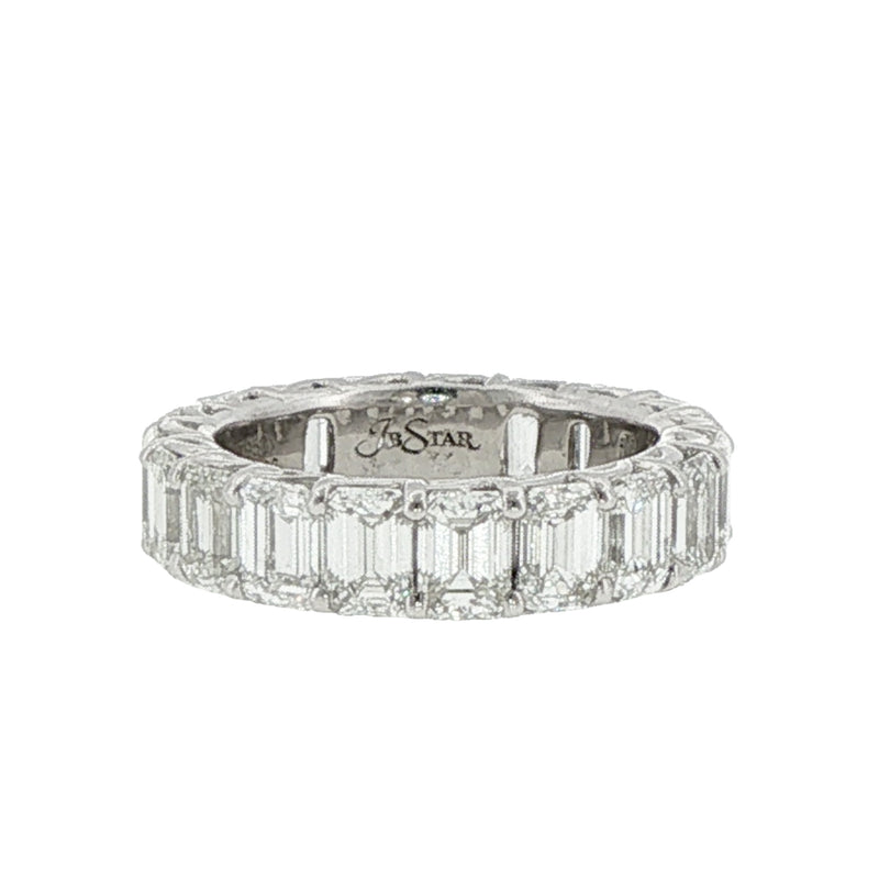Platinum Eternity Emerald Cut Diamond Band - NAGI