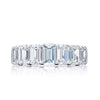 JB Star 7 Diamond Emerald Cut Anniversary Band Ring Platinum