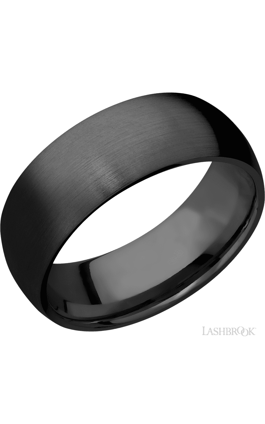 8 mm wide Domed Zirconium band. - NAGI