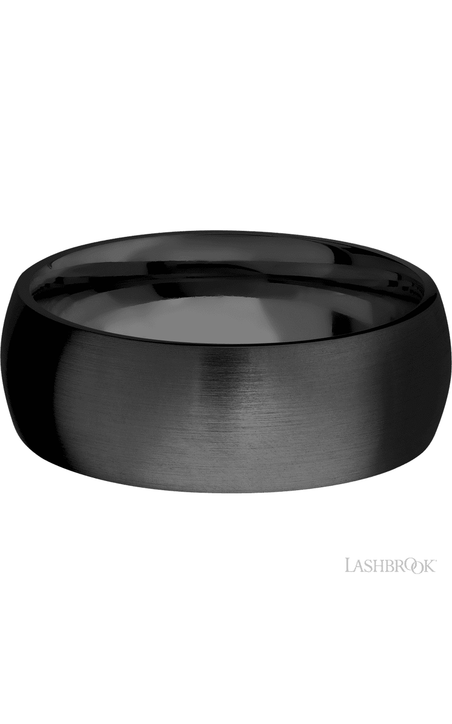 8 mm wide Domed Zirconium band. - NAGI