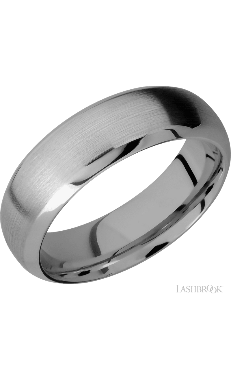7 mm wide Domed Bevel Titanium band. - NAGI