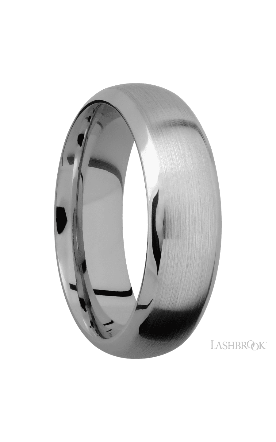 7 mm wide Domed Bevel Titanium band. - NAGI