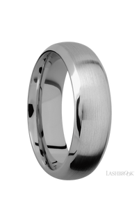 7 mm wide Domed Bevel Titanium band. - NAGI