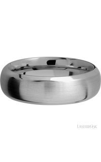 7 mm wide Domed Bevel Titanium band. - NAGI