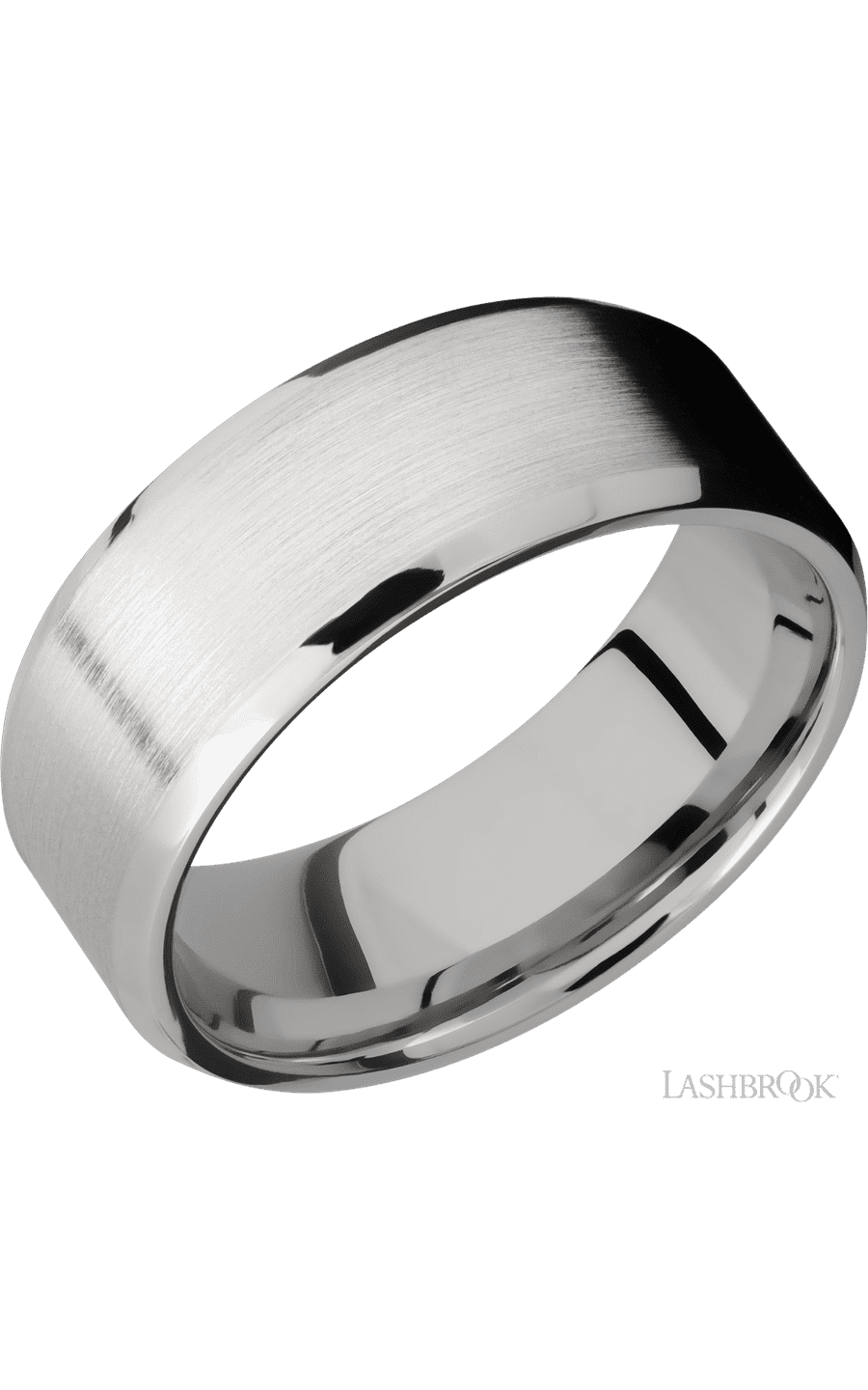 8 mm wide Beveled Cobalt Chrome band. - NAGI