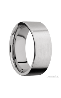 8 mm wide Flat Cobalt Chrome band.
