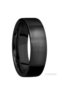 7 mm wide Flat Zirconium band.