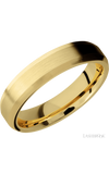5 mm wide Beveled 14K Yellow Gold band.