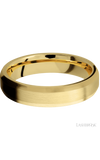 5 mm wide Beveled 14K Yellow Gold band.