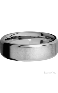 7 mm wide Beveled Titanium band. - NAGI