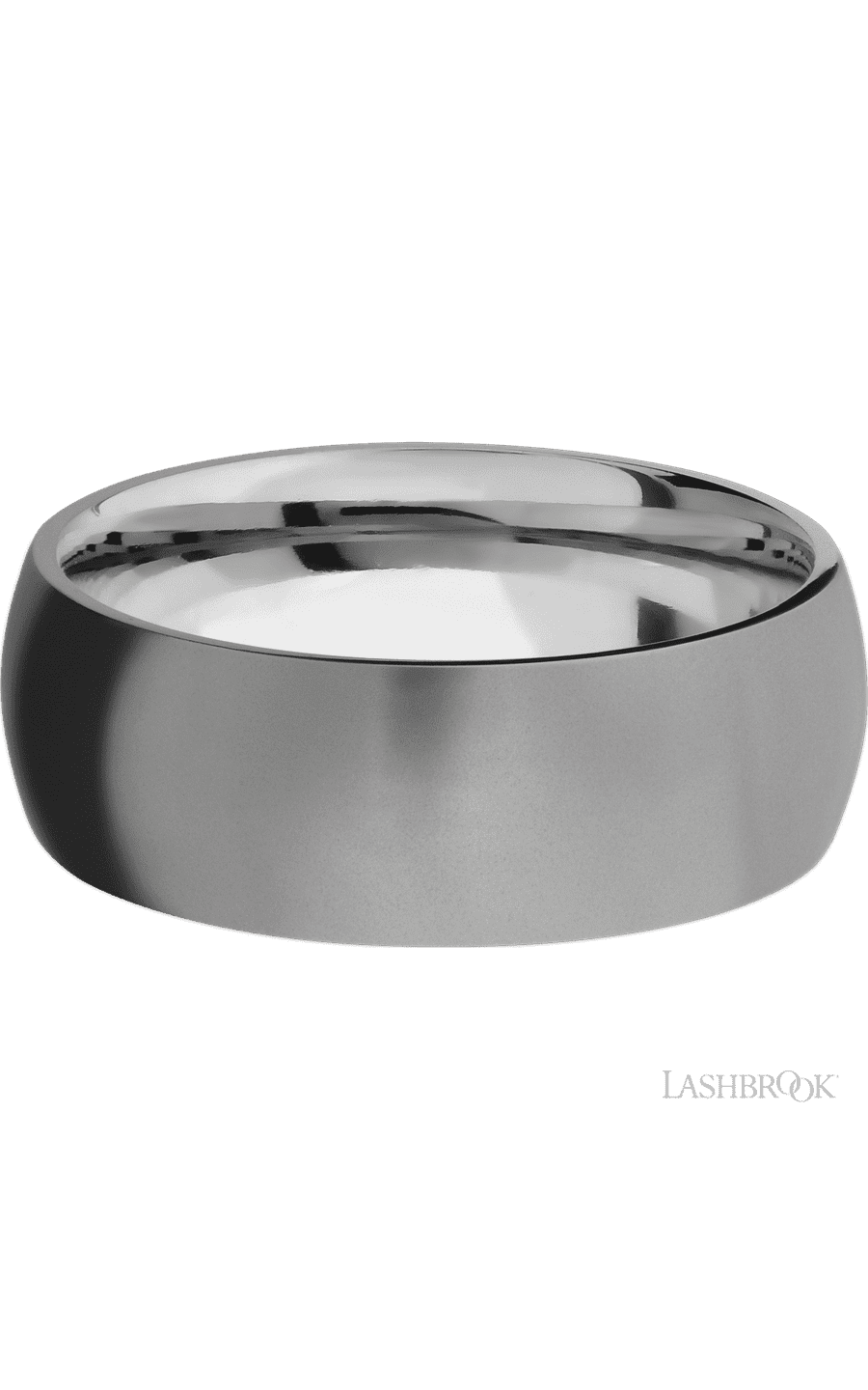 8 mm wide Domed Titanium band. - NAGI