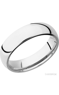 6 mm wide Domed Cobalt Chrome band.