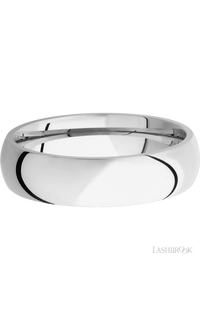 6 mm wide Domed Cobalt Chrome band.