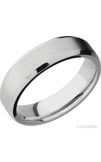 6 mm wide Beveled Platinum band.