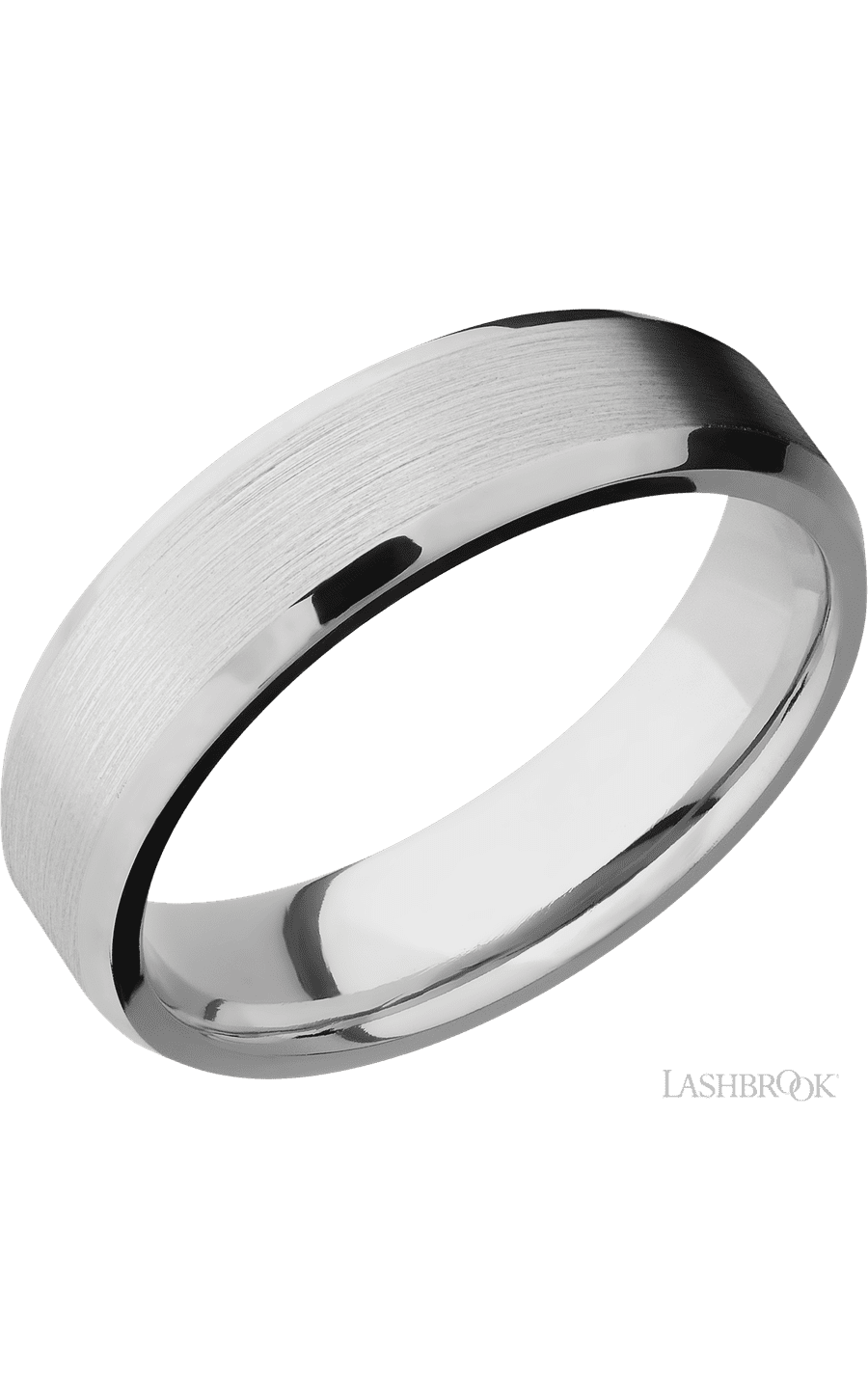 6 mm wide Beveled Platinum band.