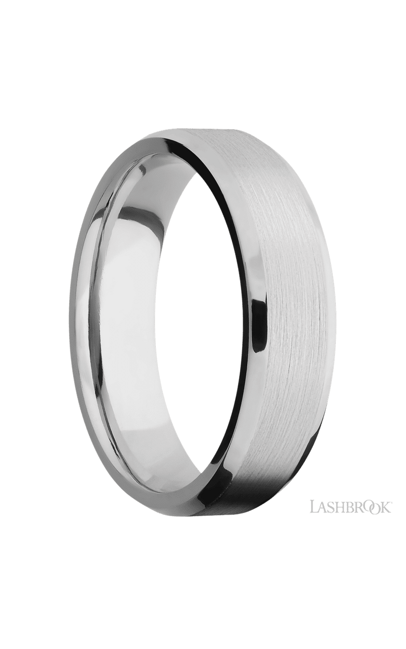 6 mm wide Beveled Platinum band.