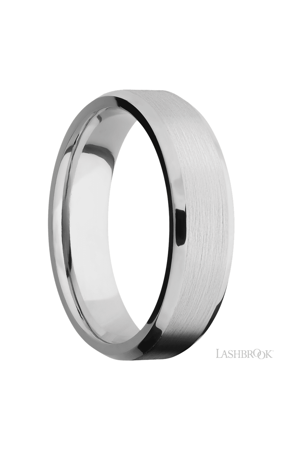 6 mm wide Beveled Platinum band. - NAGI