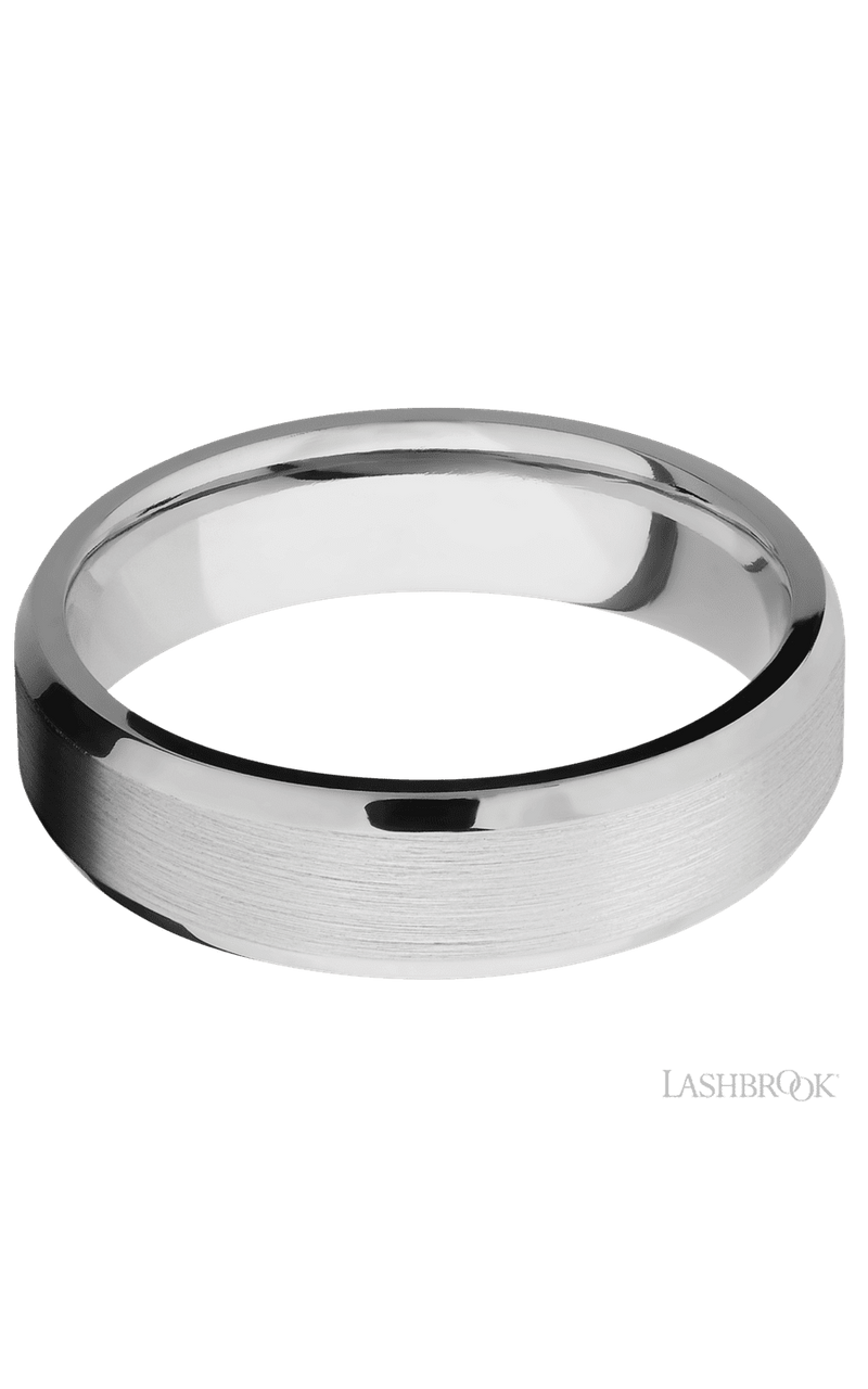 6 mm wide Beveled Platinum band.