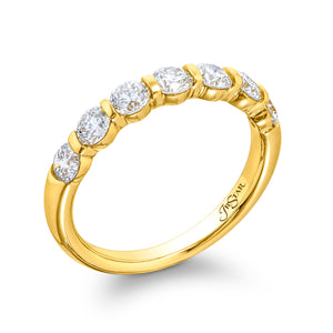 JB Star 7 Round Diamond Anniversary Band Yellow Gold ring