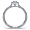 Swarovski Essentials Cushion Halo Diamond Ring Sterling Silver