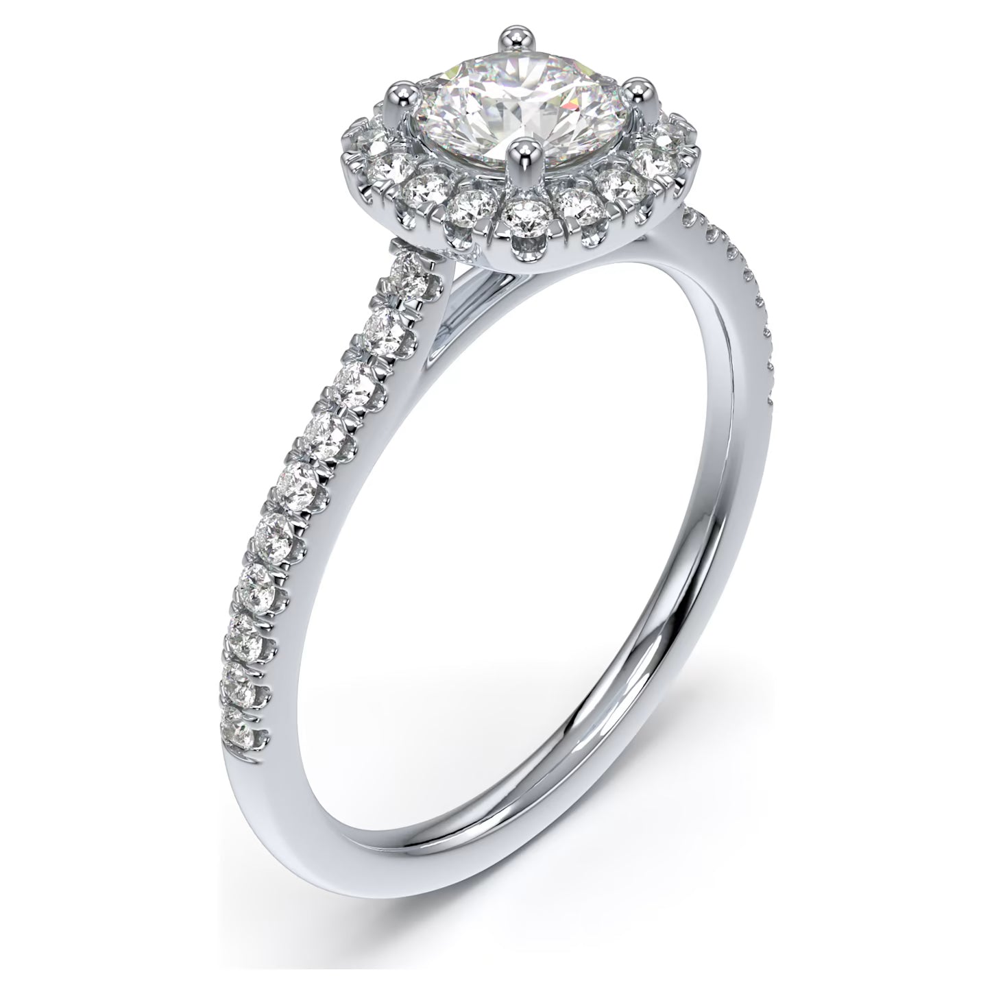 18kt White Gold 1.00ct Swarovski Lab Created Diamond Engagement Ring |  Barry's Jewellers